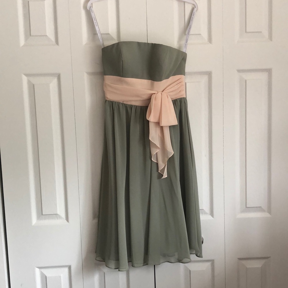 Alfred Angelo strapless bridesmaid dress